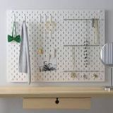 Ikea Skadis Uyumlu Beyaz Delikli Pano Duvar Organizeri Farklı Ebatlar 36 x 56 CM