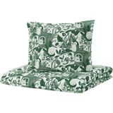 IKEA Skogsduva Çocuk Nevresim Takımı Beyaz Yeşil 150 x 200/50 x 60 cm - Yeşil - Beyaz - 200 x 150 cm
