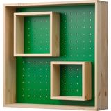 IKEA Skogsmosaık Çam-Yeşil 45X45 cm Duvara Monte Teşhir Dolabı - Çok Renkli