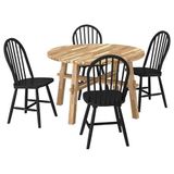 IKEA SKOGSTA mutfak masası takımı akasya-siyah - 89608981