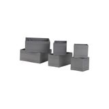 Ikea Skubb Çekmece Içi Düzenleyici Kutu Seti, Koyu Gri ( 6 Parça Set)