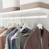 IKEA SKYTTA/BOAXEL sürgülü kapaklı gömme dolap beyaz-ağartılmış meşe görünümlü aynalı cam - 79562196