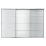 IKEA SKYTTA/SVARTISDAL gömme dolap için sürgü kapak alüminyum-beyaz kağıt efekti - 59422734