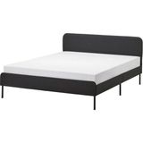 IKEA Slattum Çift Kişilik Karyola Vissle Koyu Gri 160 x 200 cm