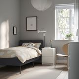IKEA SLATTUM tek kişilik karyola vissle koyu gri - 80571251