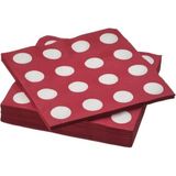 Ikea Slöjstjärt Desenli Peçete Kırmızı- Beyaz 33X33 cm 30 Adet - Kırmızı - Beyaz
