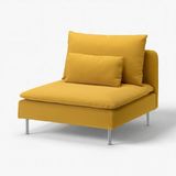 IKEA SÖDERHAMN tekli koltuk kelinge koyu sarı - 29621594