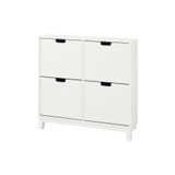 IKEA Stall Ayakkabı Dolabı, Beyaz , 96x17x90 Cm, 4 Bölmeli - Ereganto