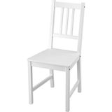 Ikea Stefan Sandalye Beyaz Masif Çam Ahşap Kolay Montaj