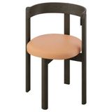 IKEA STOCKHOLM 2025 döşemeli ahşap sandalye koyu kahve-deri - 40590954
