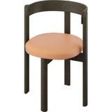 IKEA Stockholm 2025 Döşemeli Ahşap Sandalye Koyu Kahve Deri