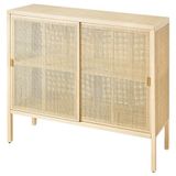 IKEA STOCKHOLM 2025 sürgü kapaklı dolap rattan-çam - 70586639