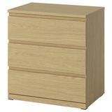 IKEA STORKLINTA 3 çekmeceli şifonyer meşe görünümlü - 70627531
