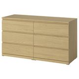 IKEA STORKLINTA 6 çekmeceli şifonyer meşe görünümlü - 30627547