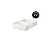 IKEA Stuk 2 adet Dolap Içi Düzenleyici Bölmeli Kutu, 2'li Beyaz ( 34x51x10 Cm )
