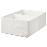 IKEA Stuk Beyaz Gri 34x51x18 cm Bölmeli Kutu