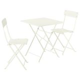 IKEA SUNDSÖ katlanabilir masa ve katlanabilir sandalye seti kırık beyaz - 59573025