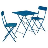 IKEA SUNDSÖ katlanabilir masa ve katlanabilir sandalye seti koyu mavi - 09573023
