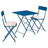 IKEA SUNDSÖ katlanabilir masa ve katlanabilir sandalye seti koyu mavi - 69573256