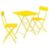 IKEA SUNDSÖ katlanabilir masa ve katlanabilir sandalye seti parlak sarı - 29573022