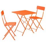 IKEA SUNDSÖ katlanabilir masa ve katlanabilir sandalye seti parlak turuncu - 69573020