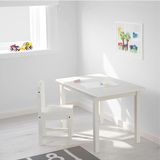IKEA Sundvik Masa Beyaz, 76X50 cm 2 Adet Sandalye Meridyendukkan