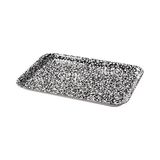 IKEA Sunumluk Mini Tepsi 20x28 Cm Siyah-Beyaz Melamin Laminat
