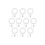 IKEA Syrlıg Perde Halkası Seti, Beyaz, 38 Mm, 10 Adet