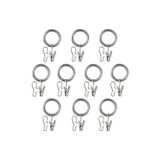 Ikea SyrlıgPerde Halkası Seti, Nikelaj Kaplama, 38 Mm, 10 Adet
