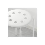 IKEA Tabure, Beyaz, 40 cm Genişlik, 45 cm Yükseklik, Yuvarlak