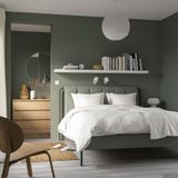 IKEA TALLASEN/LÖNSET çift kişilik karyola gri-yeşil - 29514768