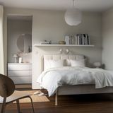 IKEA TALLASEN/LURÖY/AKREHAMN çift kişilik karyola açık bej - 29537468