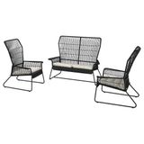 IKEA TALLSKAR bahçe oturma grubu antrasit - 49582501