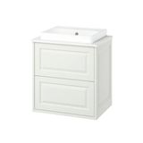 IKEA TANNFORSEN/TOLKEN/ORRSJÖN lavabo dolabı kombinasyonu beyaz-beyaz mermer görünüm - 29629849