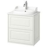 IKEA TANNFORSEN/TOLKEN/RUTSJÖN lavabo dolabı kombinasyonu beyaz-beyaz mermer görünüm - 49513975