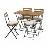 IKEA TARNÖ katlanabilir masa ve katlanabilir sandalye seti siyah-kahverengi - 19393719