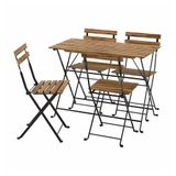 IKEA TARNÖ katlanabilir masa ve katlanabilir sandalye seti siyah-kahverengi - 29393709