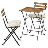 IKEA TARNÖ katlanabilir masa ve katlanabilir sandalye seti siyah-kahverengi - 29575342