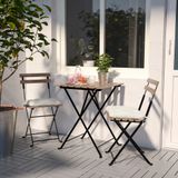 IKEA TARNÖ katlanabilir masa ve katlanabilir sandalye seti siyah-kahverengi - 69898415