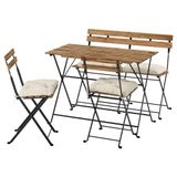 IKEA TARNÖ katlanabilir masa,sandalye ve bank seti siyah-kahverengi - 49575336