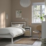 IKEA TARVA/LINDBADEN tek kişilik karyola beyaz vernikli - 09553930