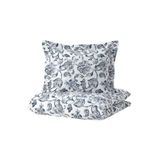 IKEA Tek Kişilik Nevresim Takımı 150x200/50x60 Cm Beyaz-mavi Çiçek Desen-çarşafsız