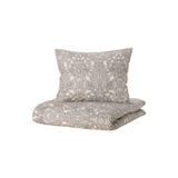 IKEA Tek Kişilik Nevresim Takımı,%80 Pamuk%20 Viskoz, Bej-Koyu Gri, 150x200 cm
