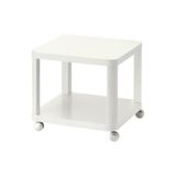 IKEA Tekerlekli Yan Sehpa, Beyaz Renk Meridyendukkan 50X50 cm Ev Dekorasyonu Mobilya