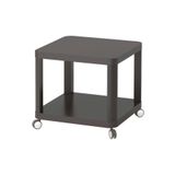IKEA Tekerlekli Yan Sehpa, Gri Renk 50x50 Cm Ev Dekorasyonu Mobilya