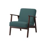 IKEA Tekli Koltuk, 60x60 cm, Gri-Turkuaz, Ergonomik Tasarım