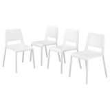 IKEA TEODORES 19399839 Beyaz Mutfak Sandalyesi Seti
