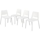 IKEA Teodores Mutfak Sandalyesi Seti Beyaz 4 Adet - 4 Adet