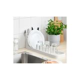 IKEA Tezgah Üstü Bulaşıklık, 48 cm Uzunluk, Beyaz Plastik Tabaklık Kaşıklık