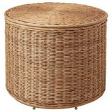 IKEA Tolkning Rattan Saklama Gözlü Puf